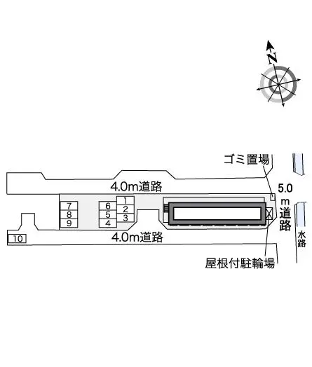 ★手数料０円★岡山市南区豊成１丁目 月極駐車場